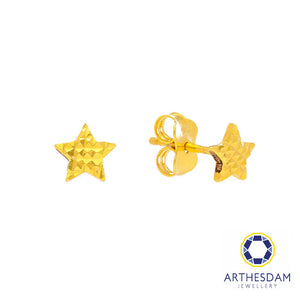 Arthesdam Jewellery 916 Gold Petite Shining Star Earrings