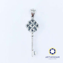 Load image into Gallery viewer, Arthesdam Jewellery 18K White Gold Knot Key Pendant
