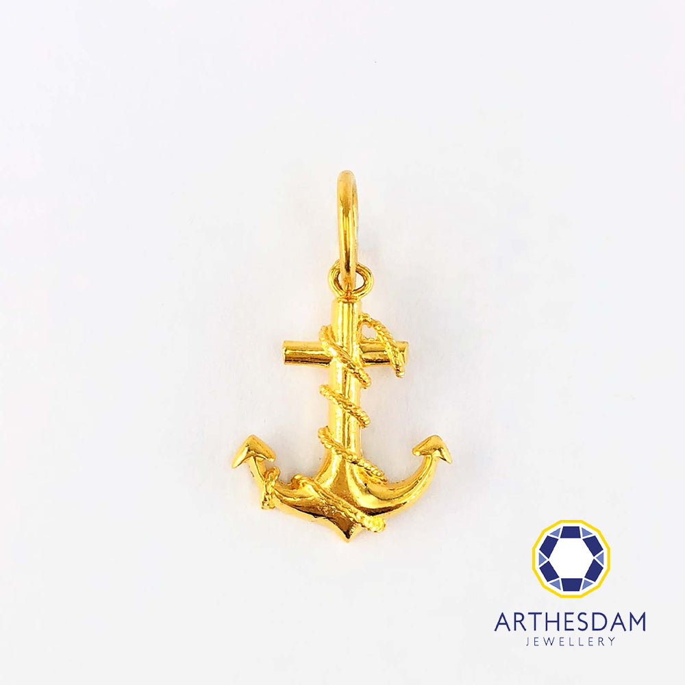 Arthesdam Jewellery 916 Gold Bravo Anchor Pendant