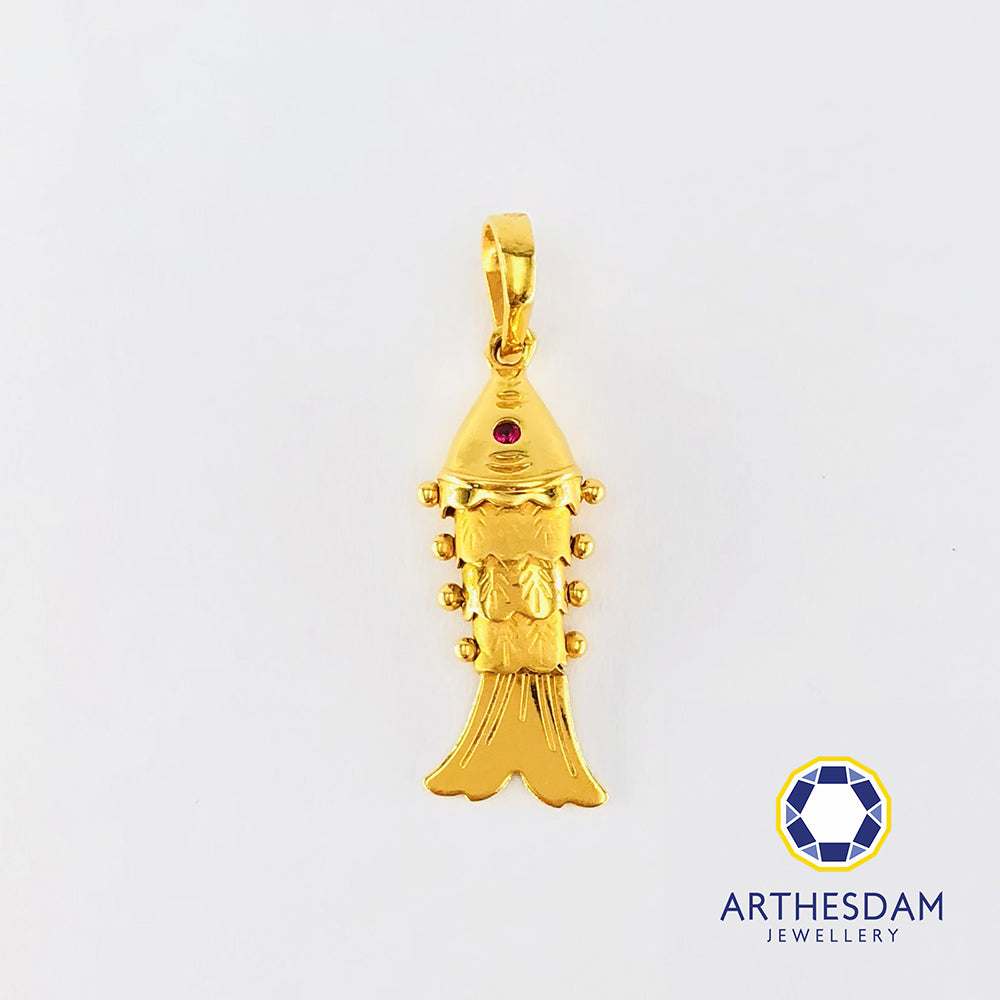 Arthesdam Jewellery 916 Gold Fish of Opulence Pendant