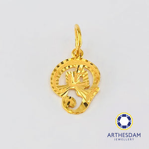 Arthesdam Jewellery 916 Gold Blessing Tamil Om Pendant