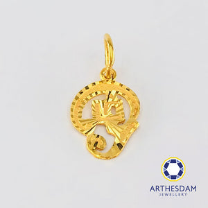 Arthesdam Jewellery 916 Gold Blessing Tamil Om Pendant