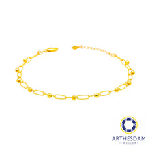 Load image into Gallery viewer, Arthesdam Jewellery 916 Gold Fancy Paper Clip With Ball Bracelet
