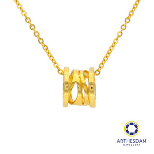 Arthesdam Jewellery 916 Gold Elegant Twist Barrel Necklace