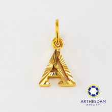 Load image into Gallery viewer, Arthesdam Jewellery 916 Gold Classic Alphabet Pendant
