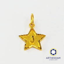 Load image into Gallery viewer, Arthesdam Jewellery 916 Gold Alphabet Star Pendant
