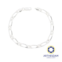 Load image into Gallery viewer, Arthesdam Jewellery 925 Silver Chunky Figaro Bracelet

