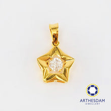 Load image into Gallery viewer, Arthesdam Jewellery 916 Gold Dancing Star Pendant
