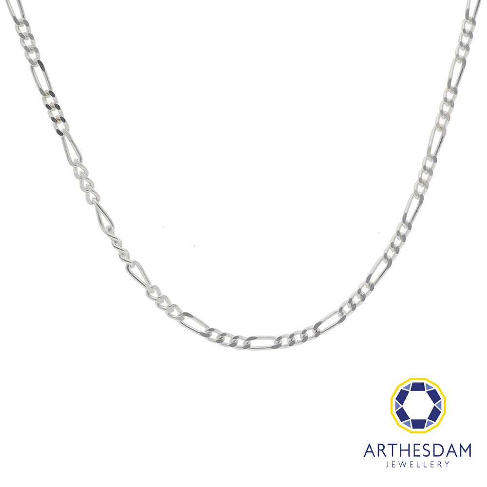 Arthesdam Jewellery 925 Silver Figaro Cowboy Chain