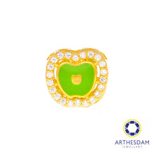 Load image into Gallery viewer, Arthesdam Jewellery 916 Gold Green Apple with Stone Charm
