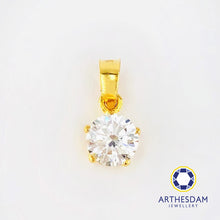 Load image into Gallery viewer, Arthesdam Jewellery 916 Gold Starry Solitaire Pendant
