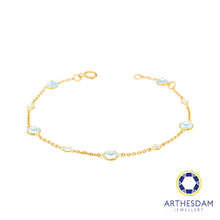 Load image into Gallery viewer, Arthesdam Jewellery 18K Yellow Gold Cordelia Bracelet (Light Blue Topaz)
