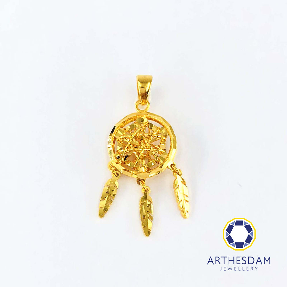 Arthesdam Jewellery 916 Gold Dreamcatcher Pendant