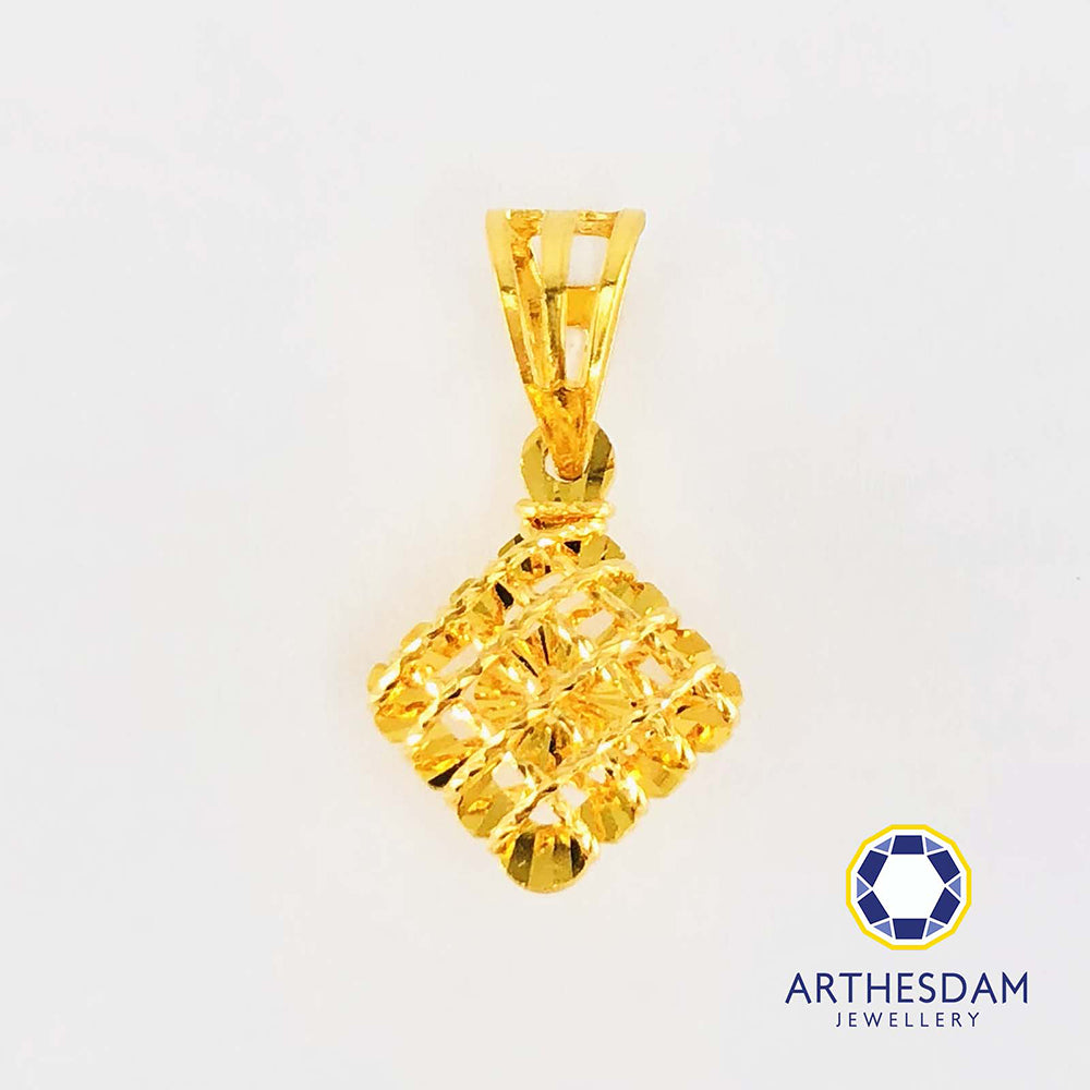 Arthesdam Jewellery 916 Gold Weaving Stories Diamond Pendant