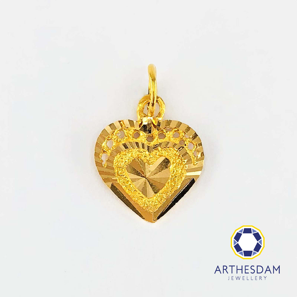 Arthesdam Jewellery 916 Gold Heart Pendant