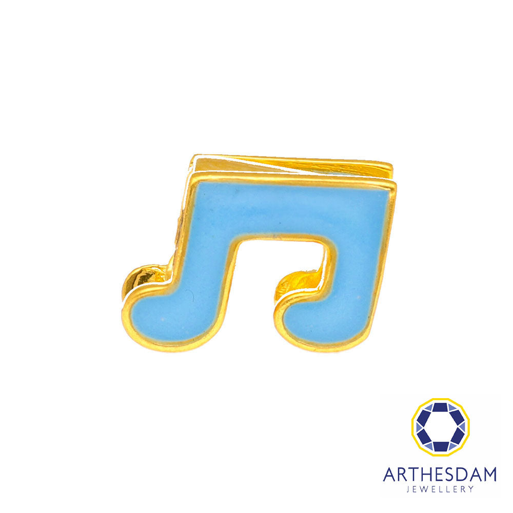 Arthesdam Jewellery 916 Gold Blue Quaver Music Note Charm
