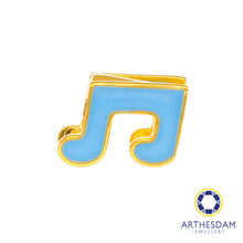 Load image into Gallery viewer, Arthesdam Jewellery 916 Gold Blue Quaver Music Note Charm
