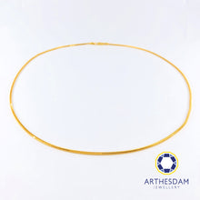 Load image into Gallery viewer, Arthesdam Jewellery 916 Gold Modern Round Box Necklace Chain
