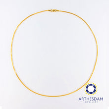 Load image into Gallery viewer, Arthesdam Jewellery 916 Gold Modern Round Box Necklace Chain
