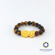 Arthesdam Jewellery 999 Gold Prosperity Pixiu Tiger Eye Ring