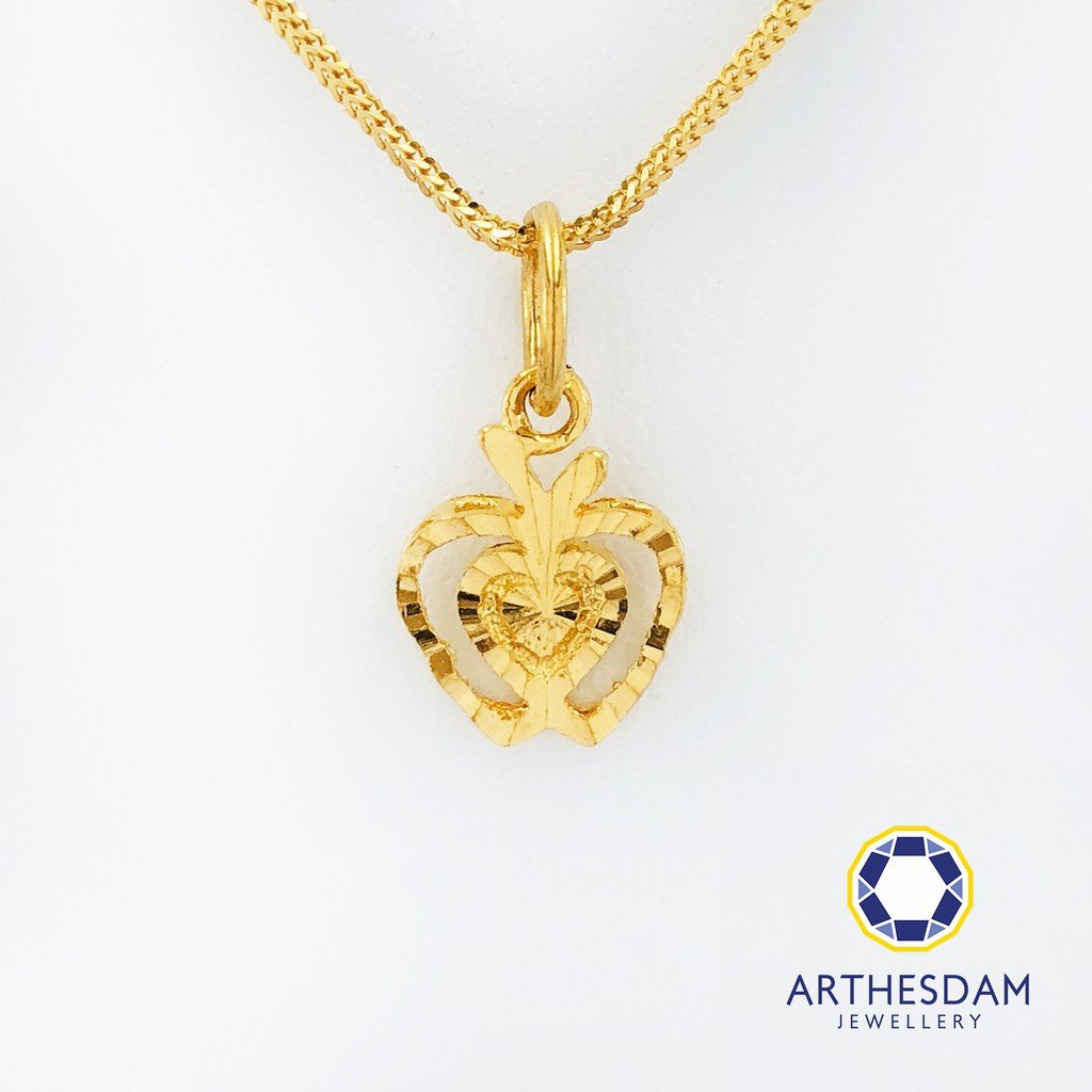 Arthesdam Jewellery 916 Gold Apple Love Pendant