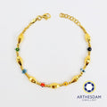 Arthesdam Jewellery 916 Gold Evil Eye Rainbow Bracelet