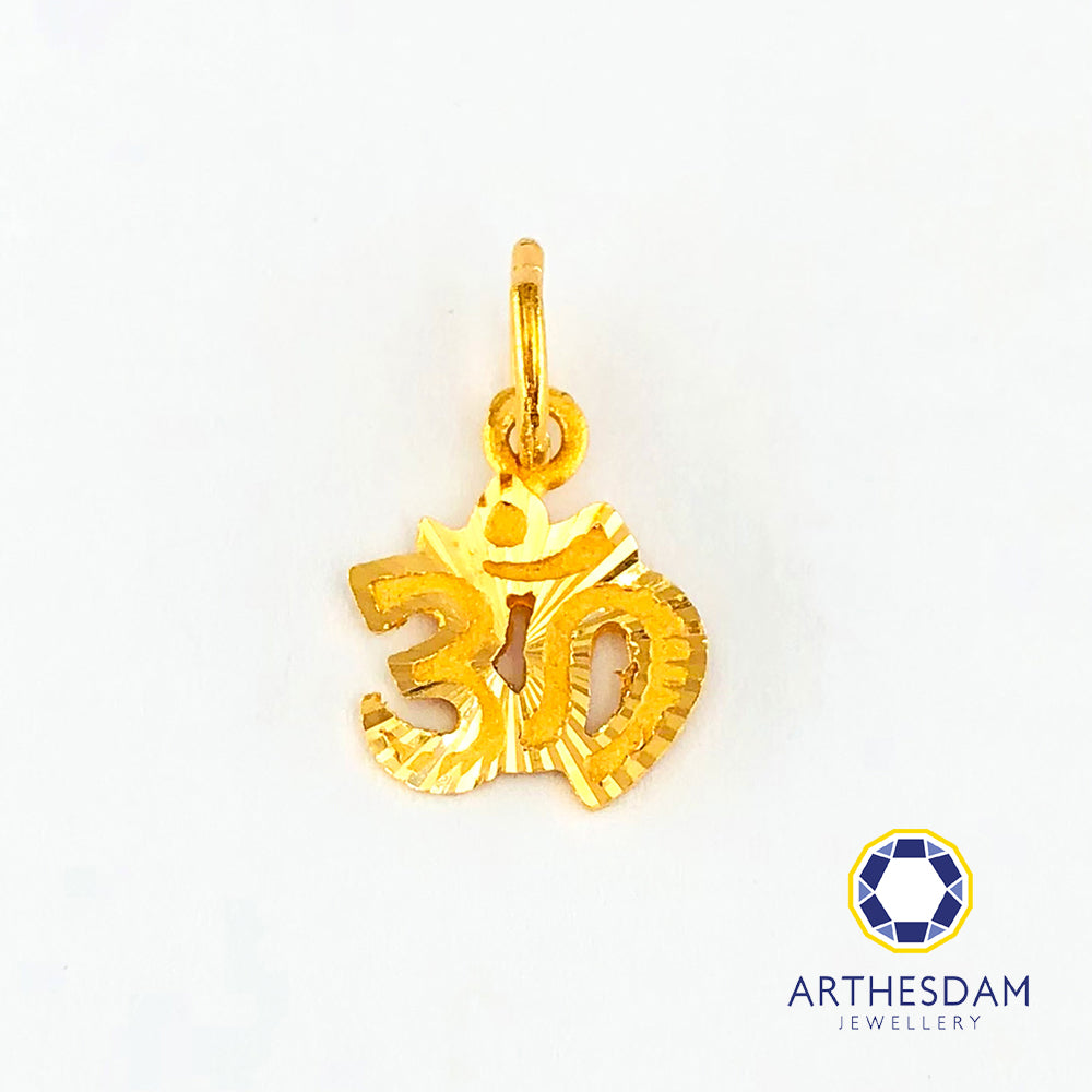 Arthesdam Jewellery 916 Gold Harmony Sanskrit Om Pendant