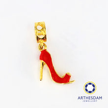 Load image into Gallery viewer, Arthesdam Jewellery 916 Gold Bold Red High Heels Charm
