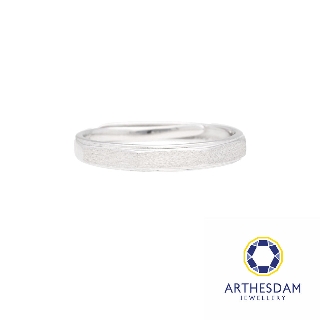 Arthesdam Jewellery 925 Silver Matt Adjustable Ring