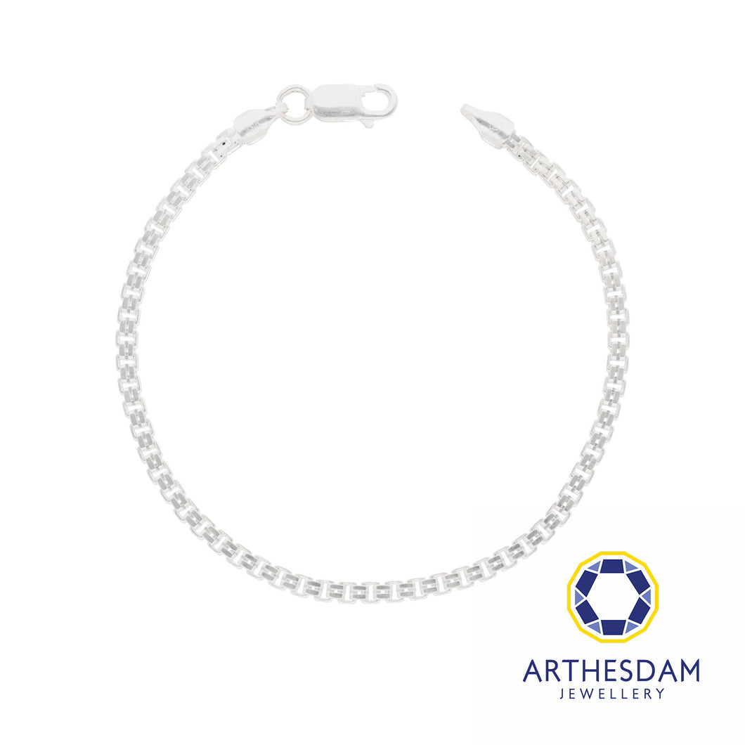 Arthesdam Jewellery 925 Silver Square Buckle Bracelet