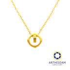 Arthesdam Jewellery 916 Gold Love Ring in Ring Necklace