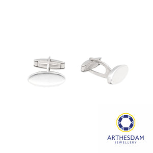 Arthesdam Jewellery 925 Silver Oval Cufflink