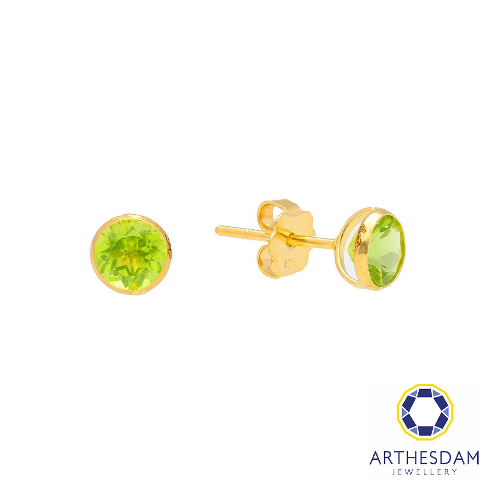 Arthesdam Jewellery 18K Yellow Gold Ella Earrings (Green Peridot)