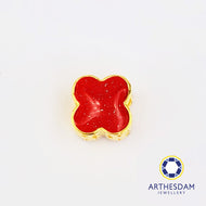 Arthesdam Jewellery 916 Gold Crimson Clover Spacer Charm
