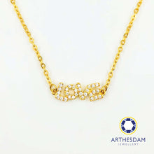 Load image into Gallery viewer, Arthesdam Jewellery 916 Gold Sparkly LOVE Necklace
