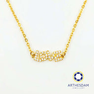 Arthesdam Jewellery 916 Gold Sparkly LOVE Necklace