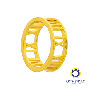 Arthesdam Jewellery 916 Gold Classic Thick Roman Ring