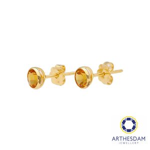 Arthesdam Jewellery 18K Yellow Gold Ella Earrings (Yellow Citrine)