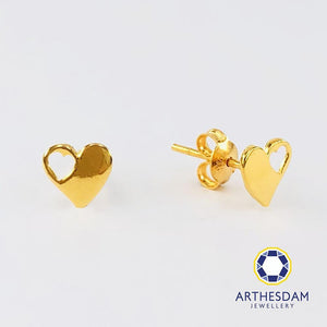Arthesdam Jewellery 916 Gold Heart Cutout Earrings