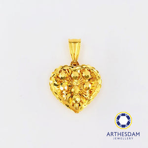 Arthesdam Jewellery 916 Gold Sparkling Abacus Heart Pendant