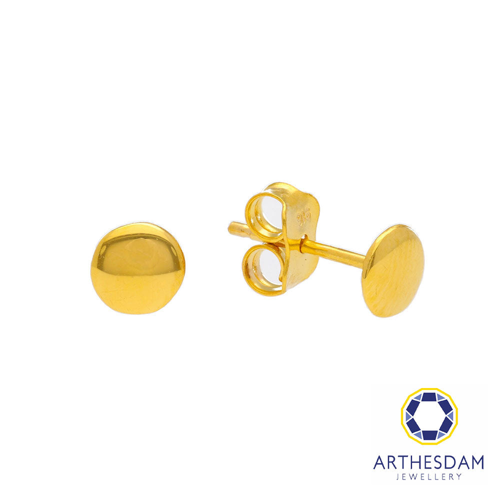 Arthesdam Jewellery 916 Gold Classic Circle Pin Earrings