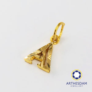 Arthesdam Jewellery 916 Gold Classic Alphabet Pendant