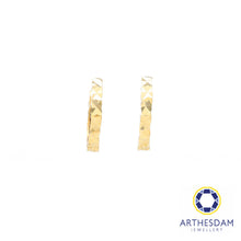 Load image into Gallery viewer, Arthesdam Jewellery 14K Yellow Gold Sparkles Petite Hoop Earrings
