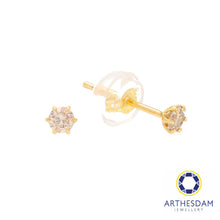Load image into Gallery viewer, Arthesdam Jewellery 18K Yellow Gold 0.10CT Diamond Earrings
