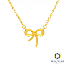 Load image into Gallery viewer, Arthesdam Jewellery 916 Gold Sweet Ribbon Necklace
