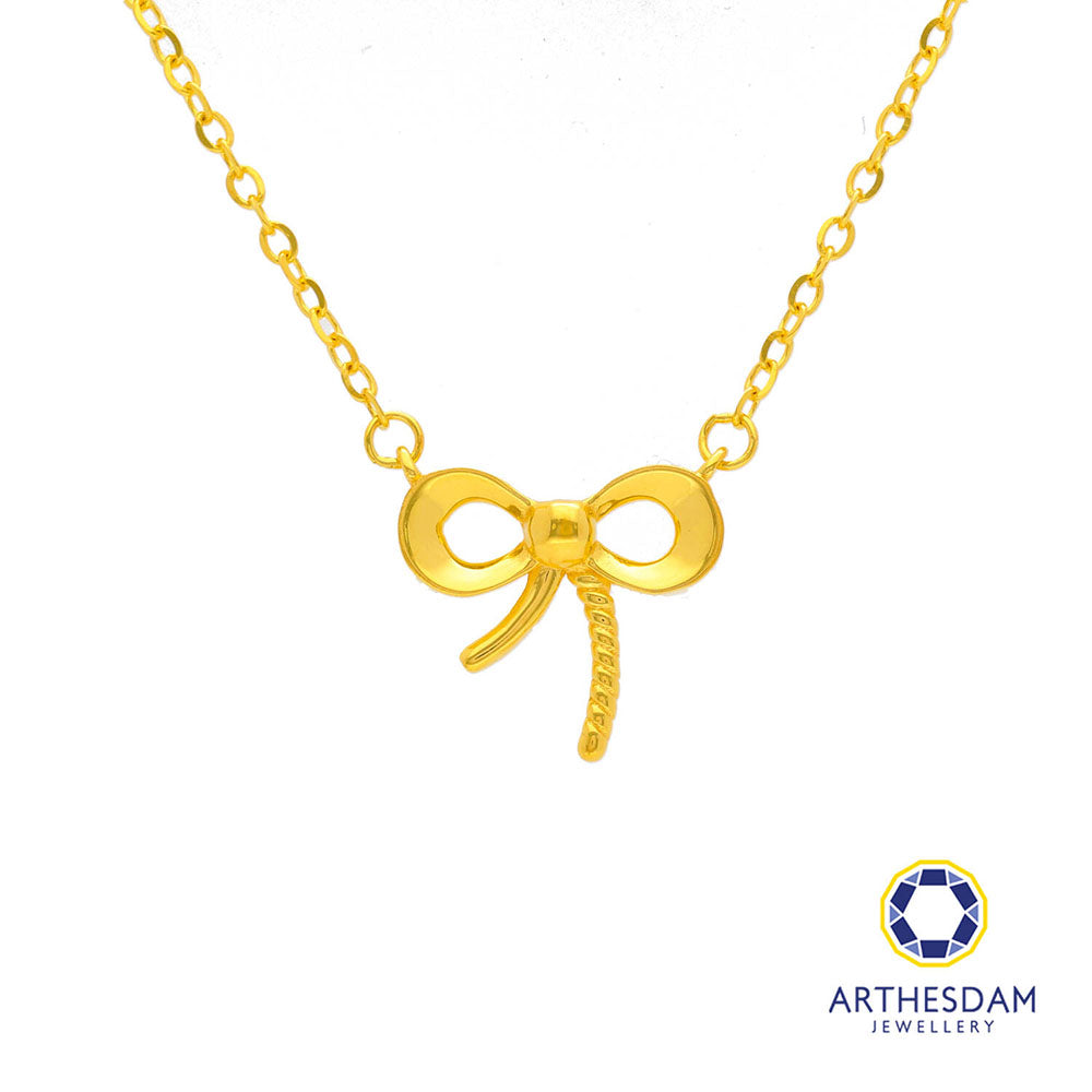 Arthesdam Jewellery 916 Gold Sweet Ribbon Necklace