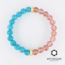 Load image into Gallery viewer, Arthesdam Jewellery 916 Gold Blue VS Pink Quartz Bracelet

