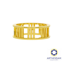 Load image into Gallery viewer, Arthesdam Jewellery 916 Gold Classic Thick Roman Ring
