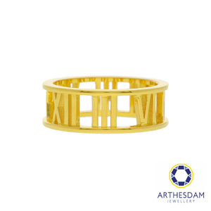 Arthesdam Jewellery 916 Gold Classic Thick Roman Ring