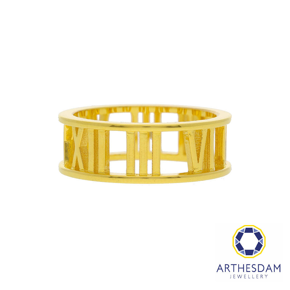 Arthesdam Jewellery 916 Gold Classic Thick Roman Ring